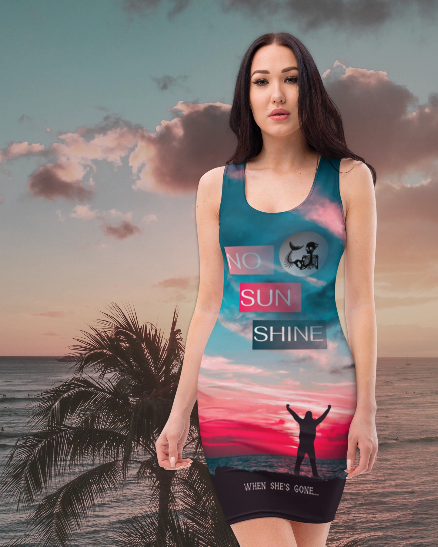 "Mermaid on the Moon" Sunset Dress