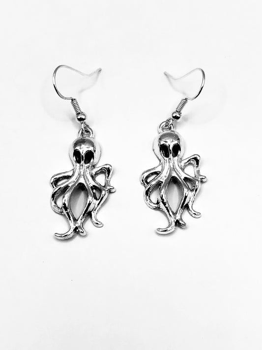 Octopus Earrings, Armed-to-Ink Dangles