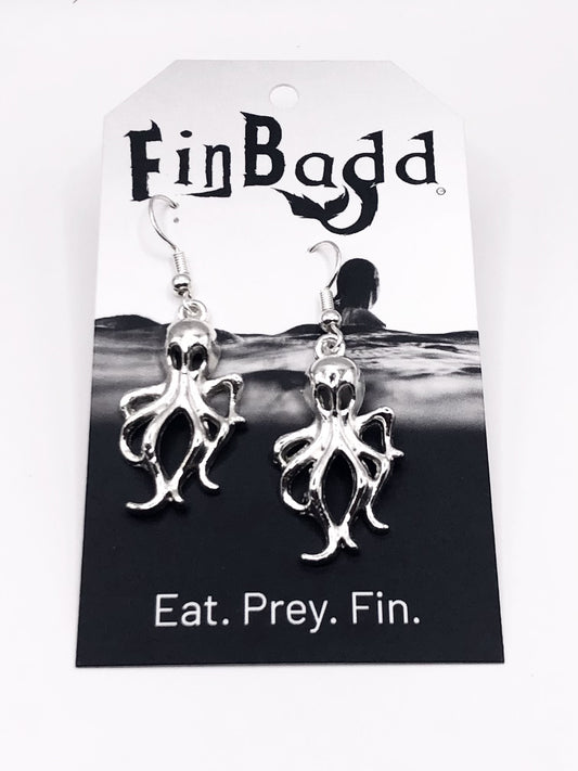 Octopus Earrings, Armed-to-Ink Dangles