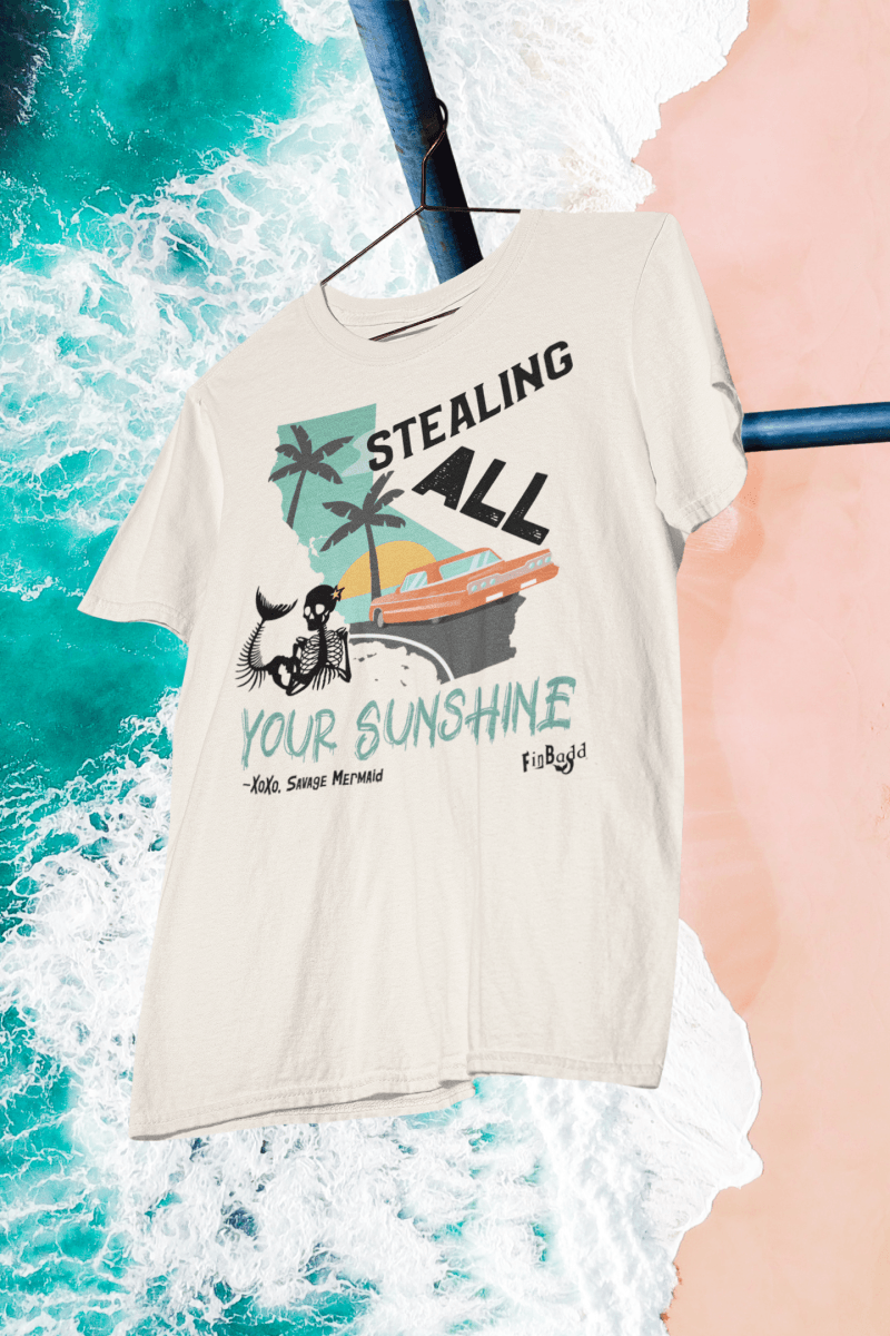 'Stealing Your Sunshine,' Savage Mermaid T-Shirt - finbadd