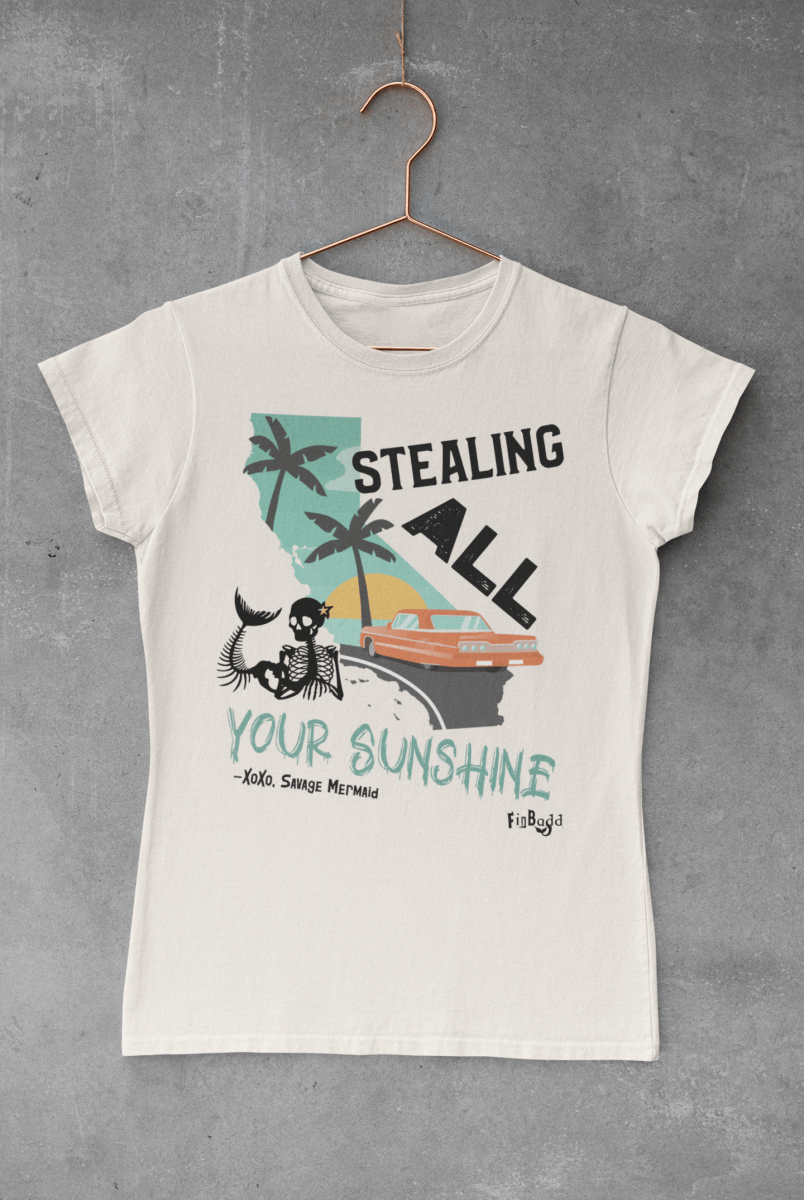 'Stealing Your Sunshine,' Savage Mermaid T-Shirt - finbadd